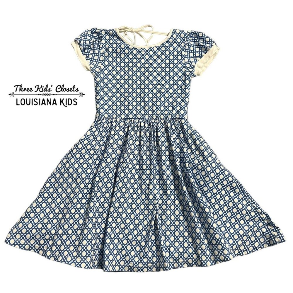 Omi Jo By WDW Sz 6 Cobalt Lattice Billow Dress